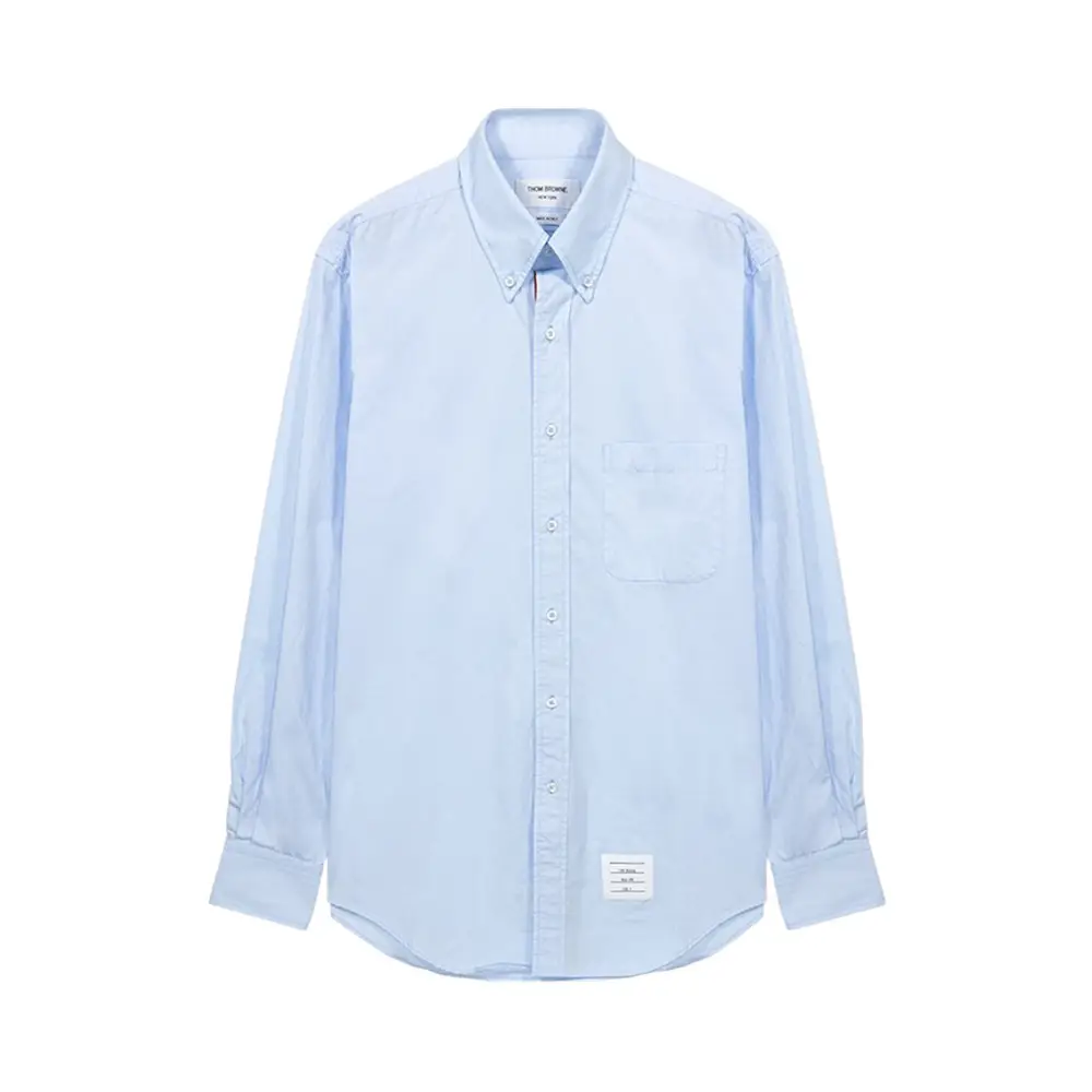 Thom Browne Chest Pocket Oxford Shirt Light Blue – voilà.id