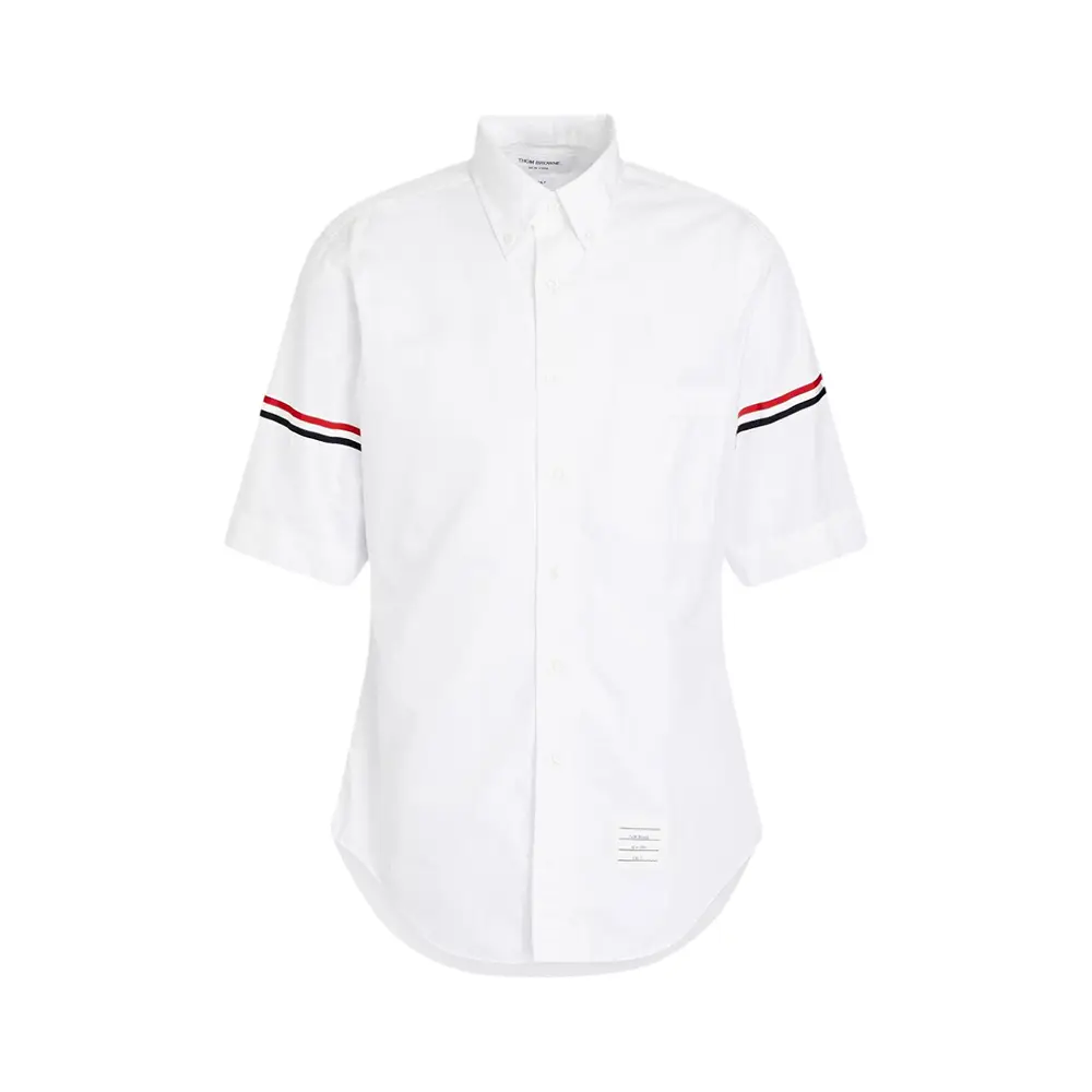 Tシャツ・カットソー THOM BROWNE FW25 'RWB Knit Trim' T-shirt (MJS288A00042 415) THOM BROWNE FW25 'RWB Knit Trim' T-shirt (MJS288A00042 100)