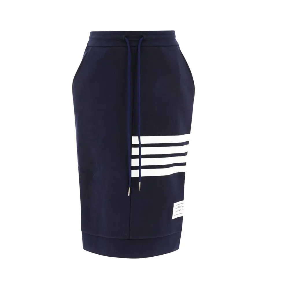 Thom Browne Straight Drawstring Skirt Navy Blue – voilà.id