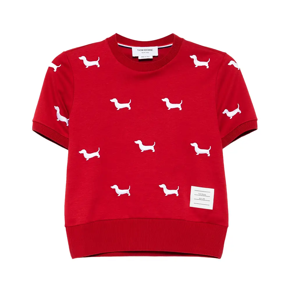 Tシャツ・カットソー Thom Browne LOGO T-SHIRT Thom Browne Cotton Name Tag T-Shirt | Harrods US