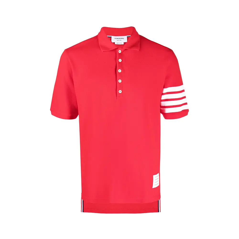24AW new/THOM BROWNE 4BARコットンポロシャツ PoloShirt Red 20509594_50546117_1000.jpg