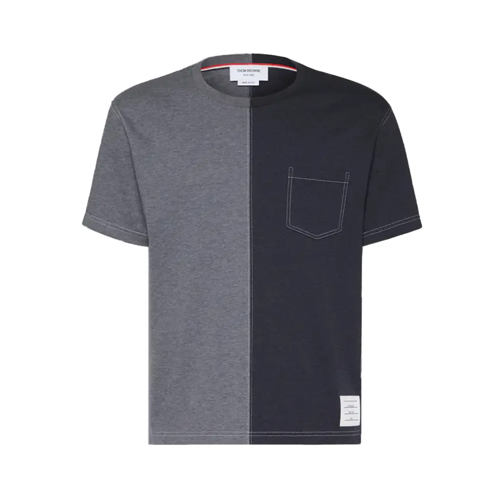 ◆THOM BROWNE 24SS◆ 4BAR Tシャツ / Gray Black White ◆ Thom Browne 4-Bar Stripes Cotton Long Sleeves T-Shirt Light