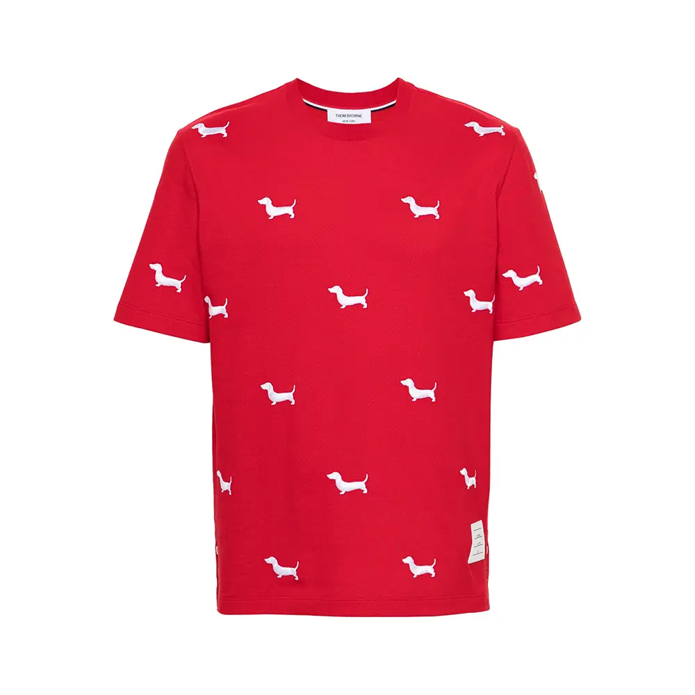 THOM BROWNE★Cotton Milan short sleeve HECTOR T-shirt Thom Browne Cotton Milano Short Sleeve Hector Tee
