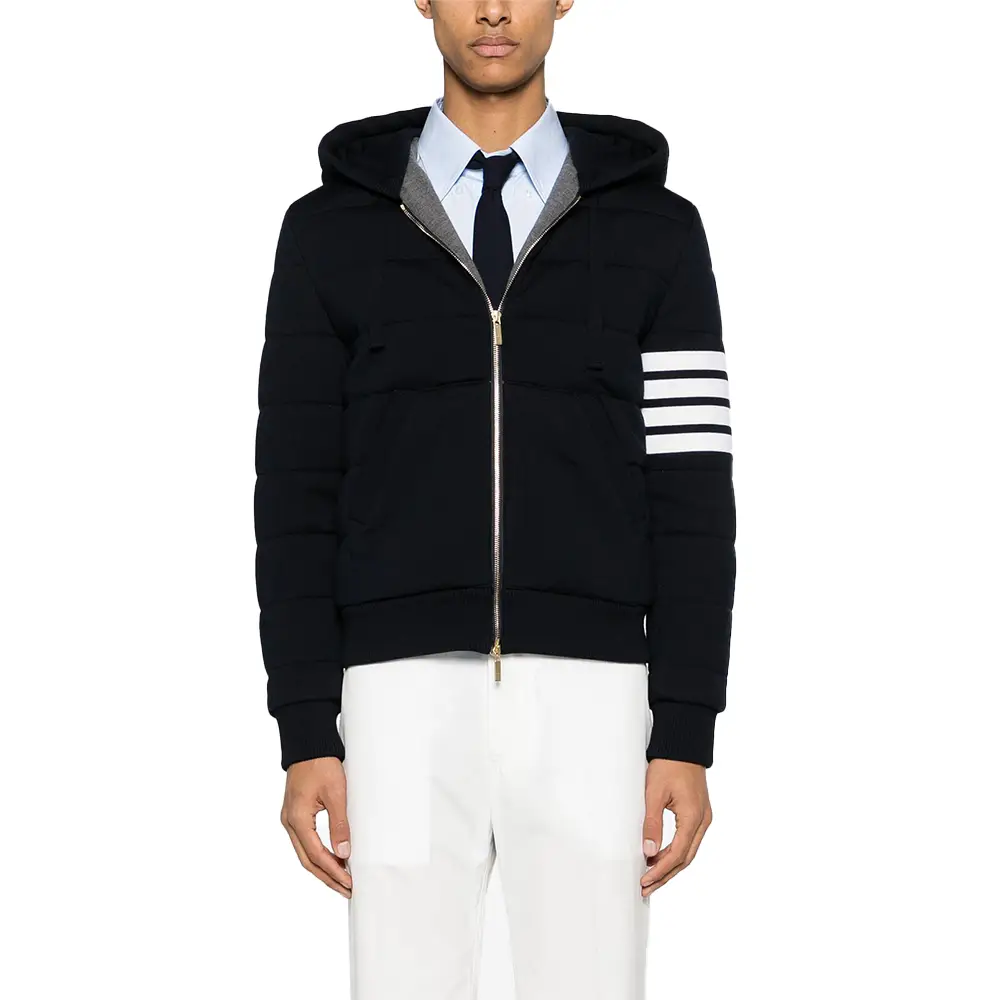 ジャケット THOM BROWNE 4 Bar Zip-up Hood Navy FJT001A00535415 FJT001A00 MUSINSA | THOM BROWNE 4 Bar Zip Up Hood - Navy / FJT001A00535415
