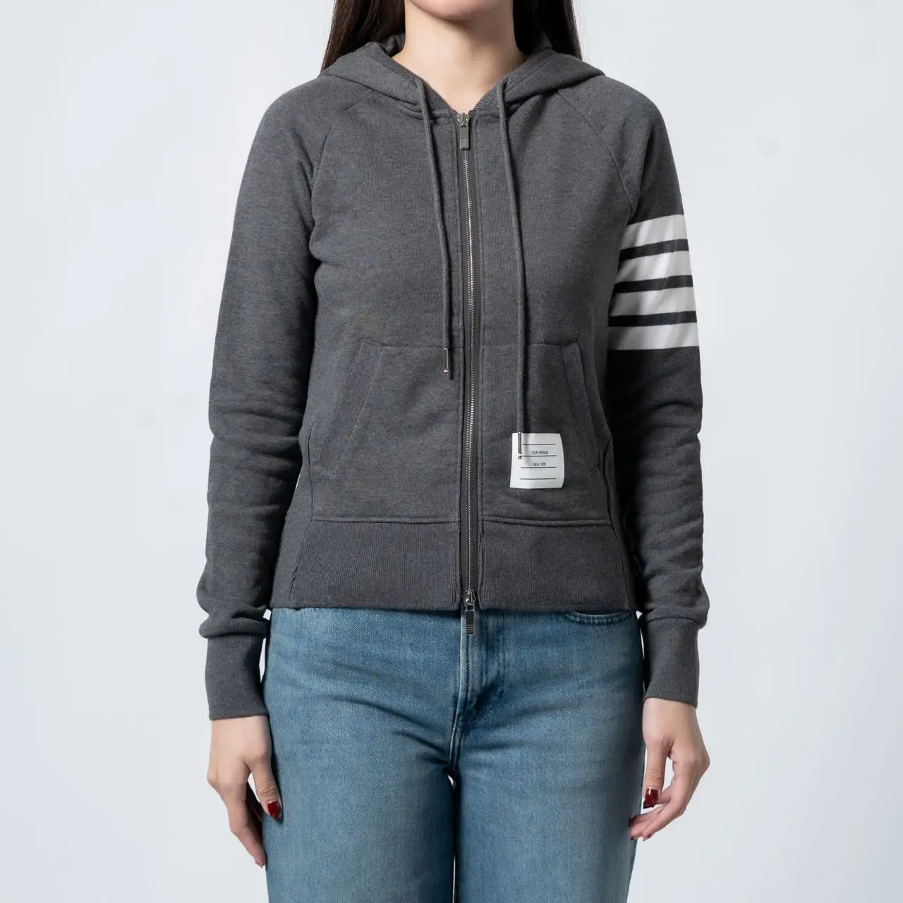 ジャケット THOM BROWNE Woman Jacket Grey FKJ083AY1002 035 Women's Casual Jackets | Thom Browne