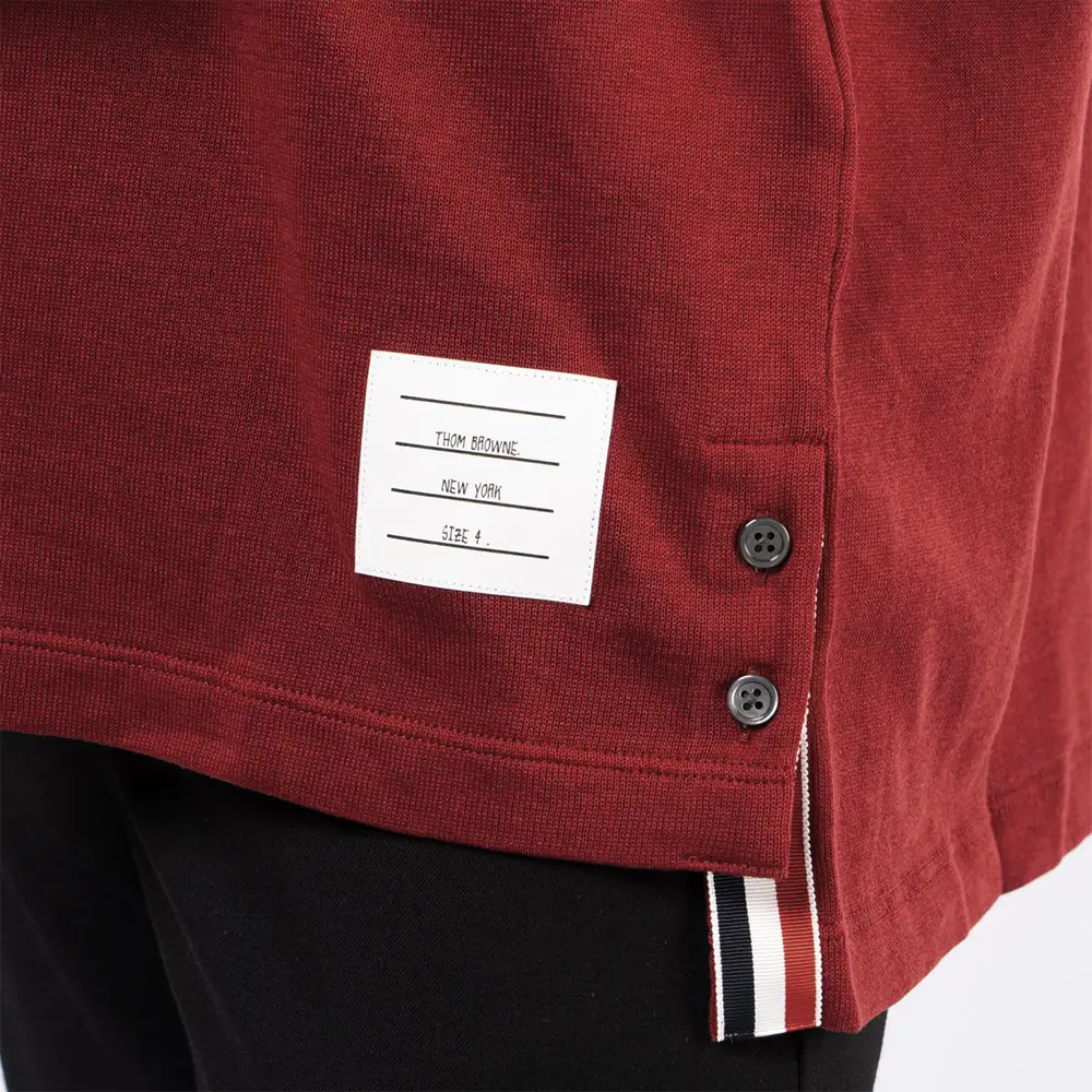 Thom Browne RWB Stripe Knitted Top T-Shirt Red – voilà.id