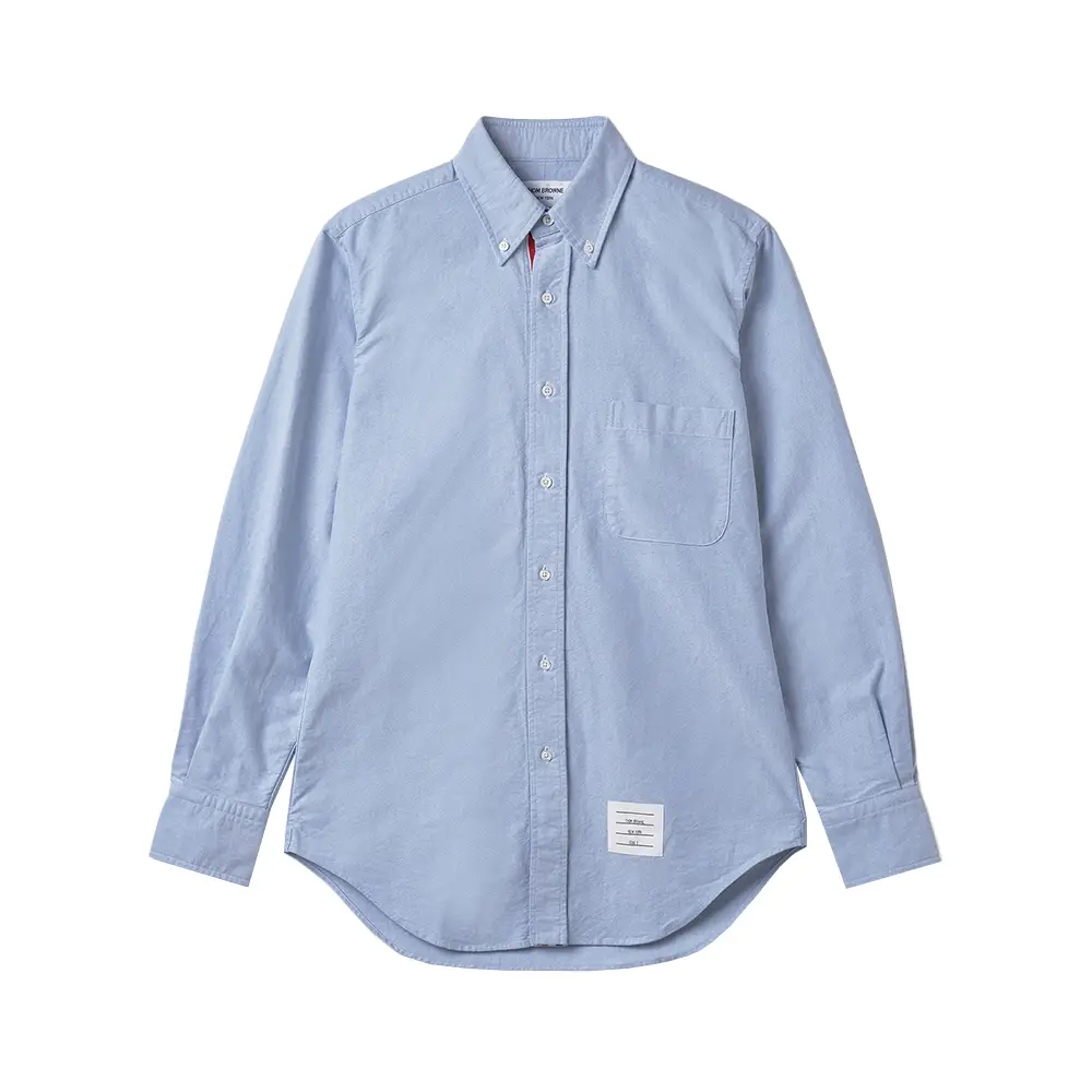 THOM BROWNE ボタンダウンシャツ ライトブルー サイズ5 XL トム