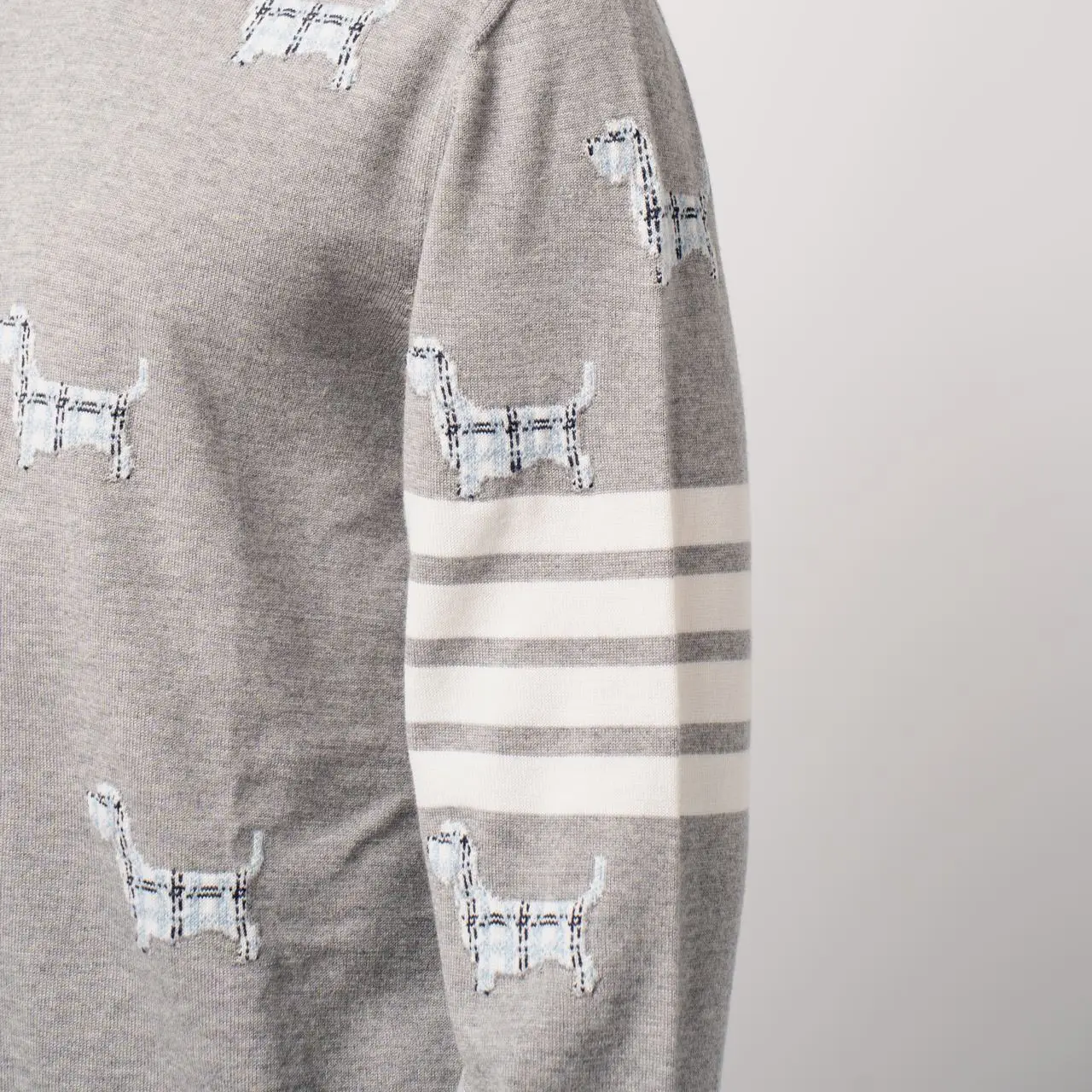 Thom Browne 4-Bar Hector Wool Sweater Grey – voilà.id