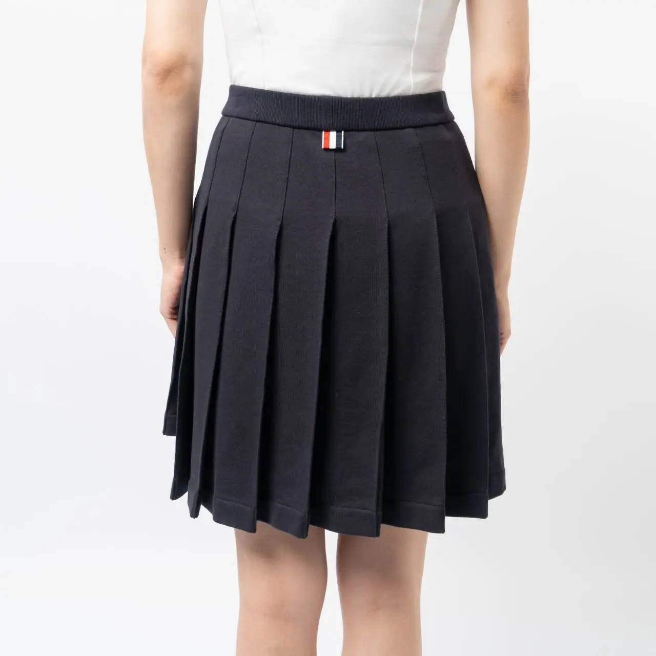 Thom Browne Placket Dropped Back Loopback Cotton Pleated