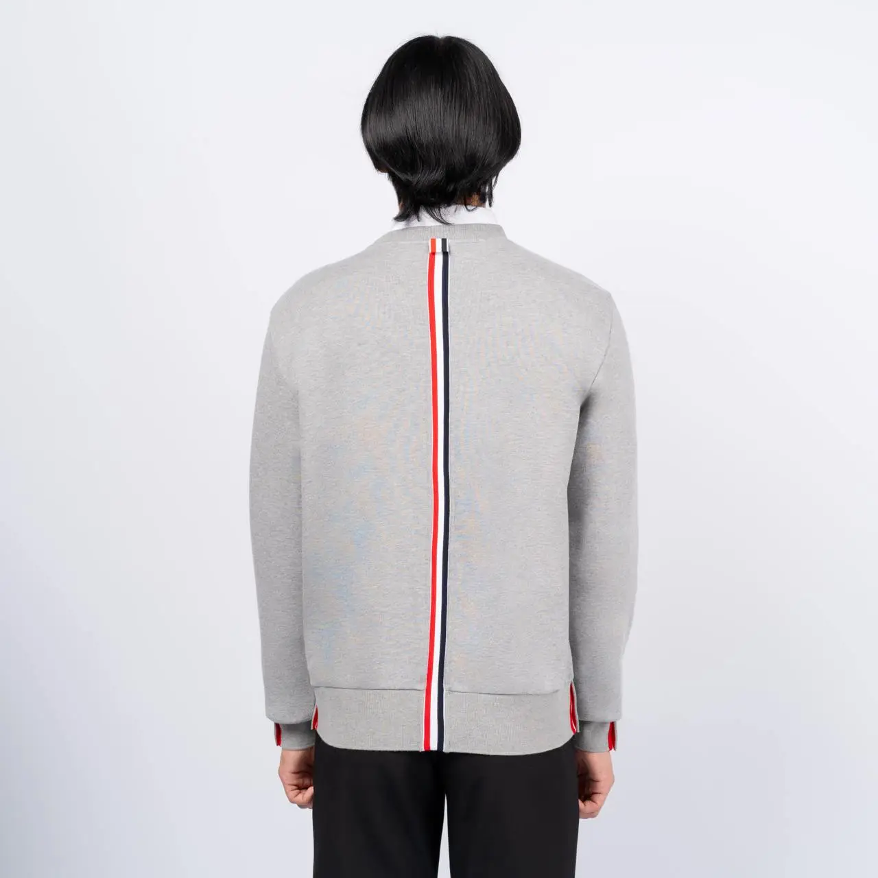 【THOM BROWNE】CENTER BACK STRIPE JERSEY SWEATSHIRT Thom Browne Center-Back Stripe Jersey Hoodie | White | FARFETCH