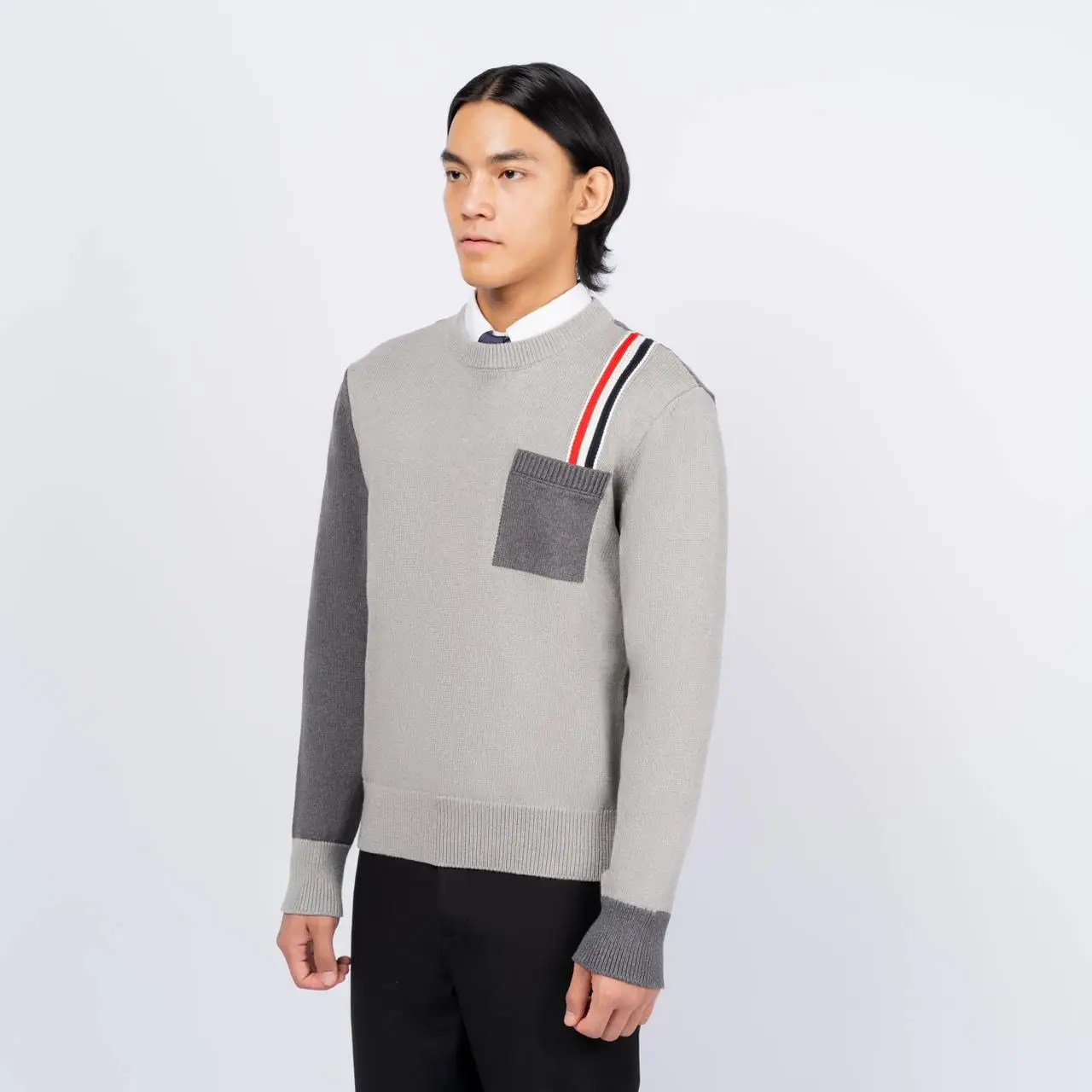 Thom Browne Funmix RWB Stripe with Pocket Intarsia