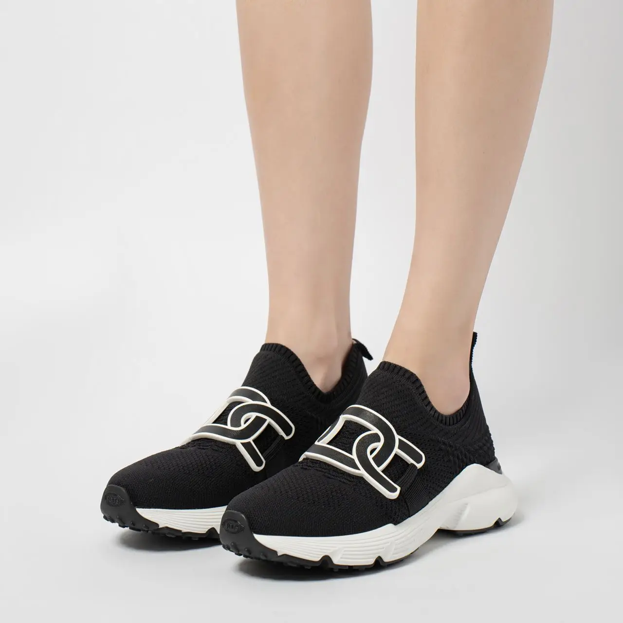 SALE♪Tod's CATENA☆ブラック TOD'S(トッズ) CASSETTA LEGGスニーカー ブラック×ホワイト