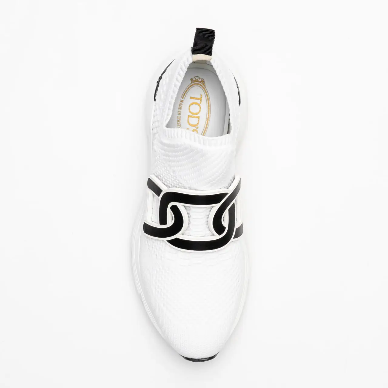 Tod's Chain Leather Accessory High-Tech Fabric Sneakers