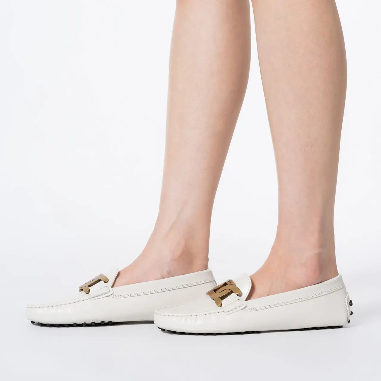 Tod's Chain Accessory Leather Kate Gommino Driving Shoes