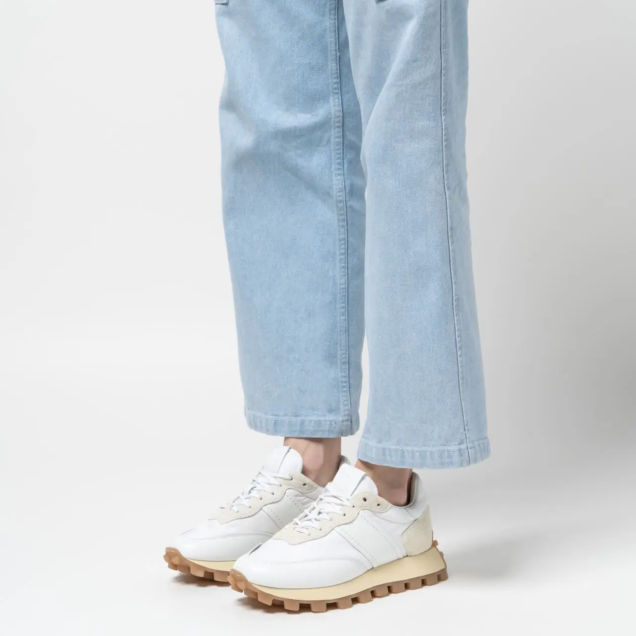 スニーカー TOD'S Woman Sneakers White XXW68C0IJ21UAM YY24 Woman WHITE Platform Sneakers in Leather