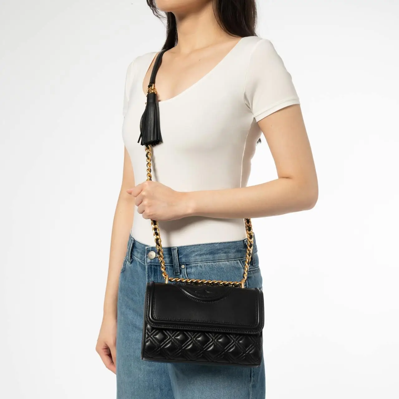 Tory burch fleming small black 2025