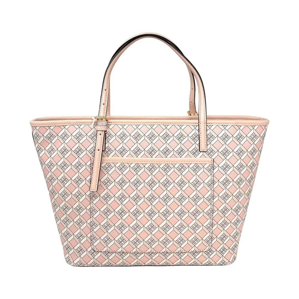 Tory Burch Geo Logo Allover Tote Bag Mini Dusted Blush