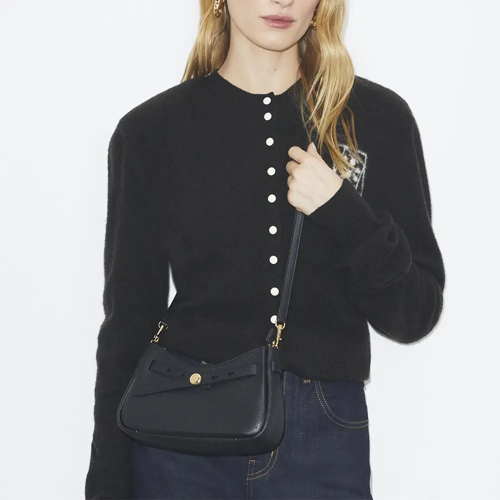 トップス YANYAN ROMY MICROSTRIPE MINI DORESS Tory Burch Romy Pebbled Top Zip Crossbody Bag Black – voilà.id