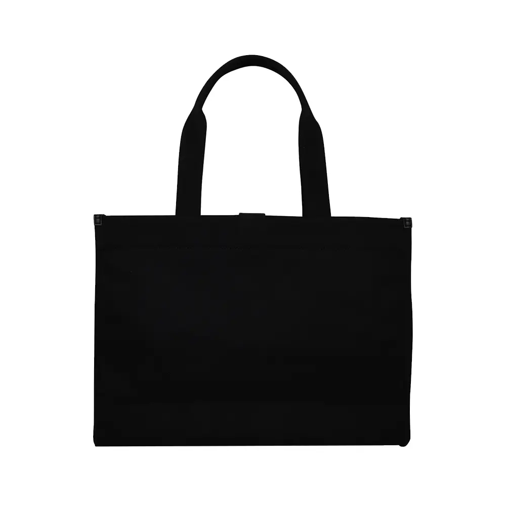 Tory burch black canvas tote on sale
