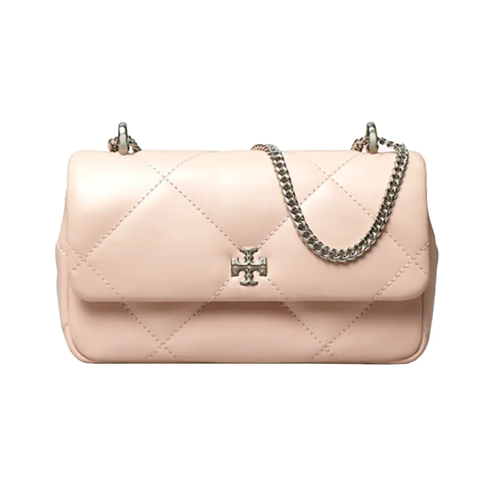 Tory Burch Kira Diamond Quilt Mini Flap Bag Blanc – voilà.id
