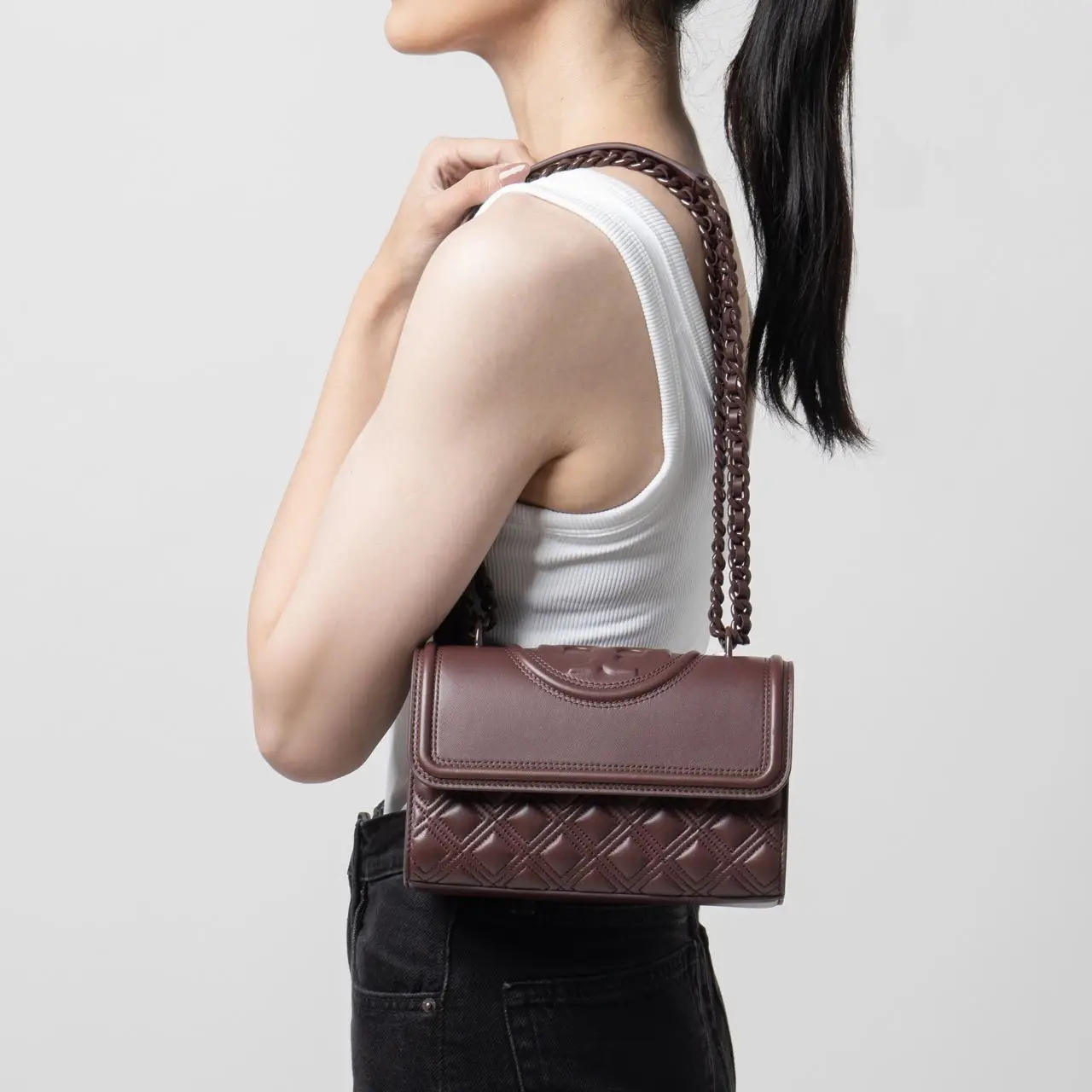 Tory burch fleming claret shop