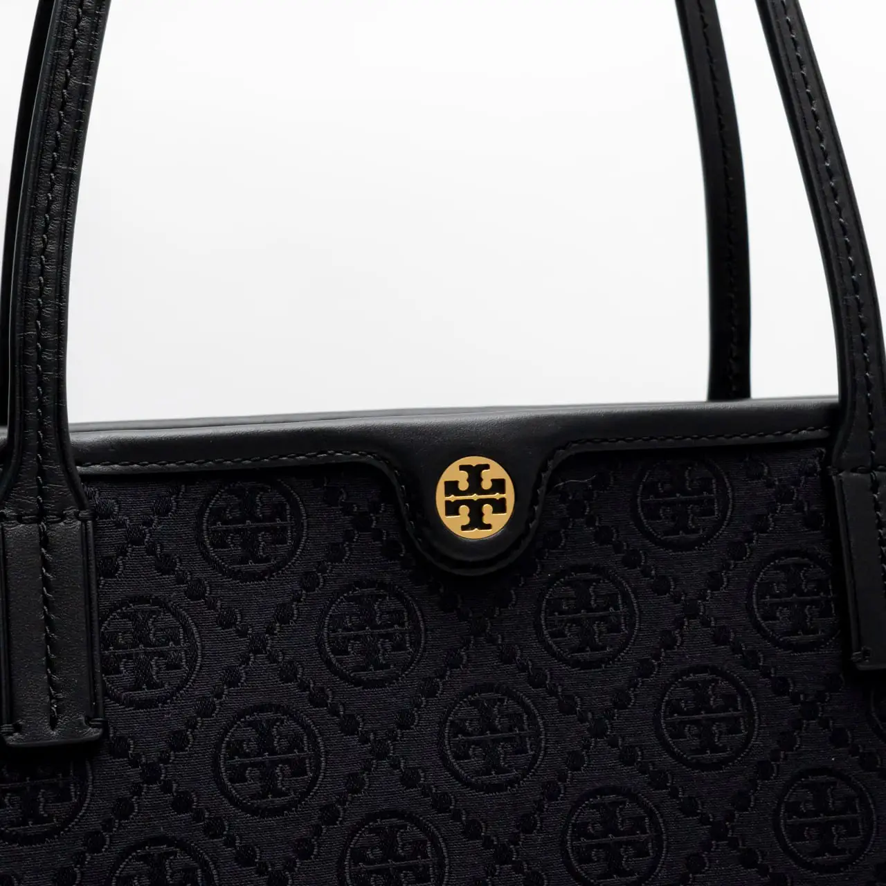 Tory Burch T Monogram Zip Tote Bag Black – voilà.id
