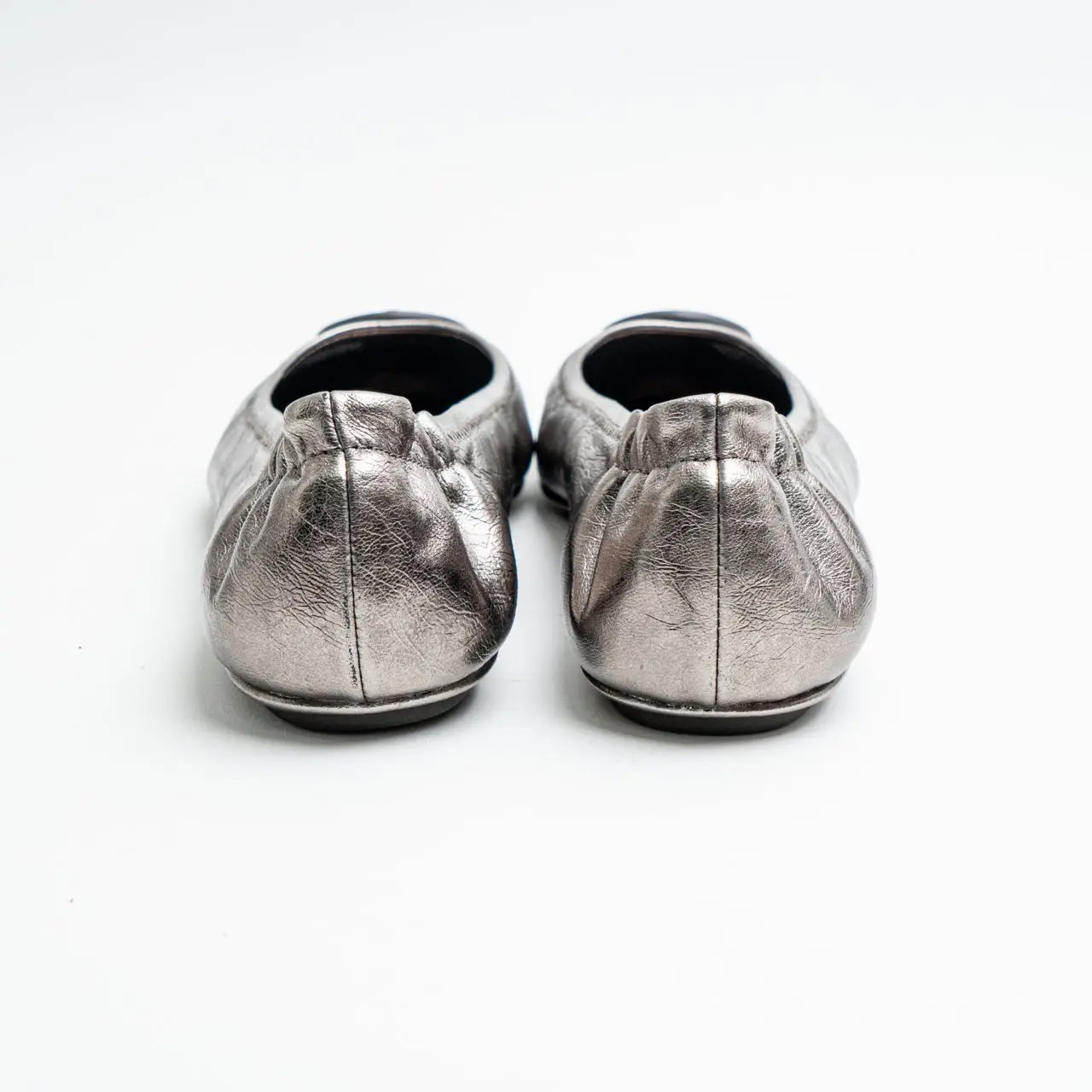 ★TORY BURCH★Minnie Travel Ballet Flats★Spring Pewter Tory Burch Minnie Ballet SPRING PEWTER Sz 10.5 | eBay