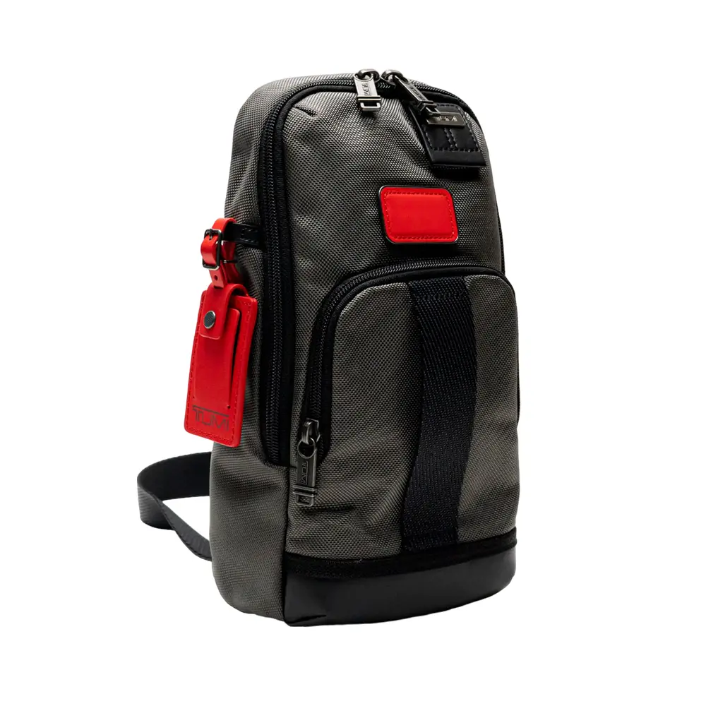 Tumi Fife Slim Sling Bag Grey Red – voilà.id