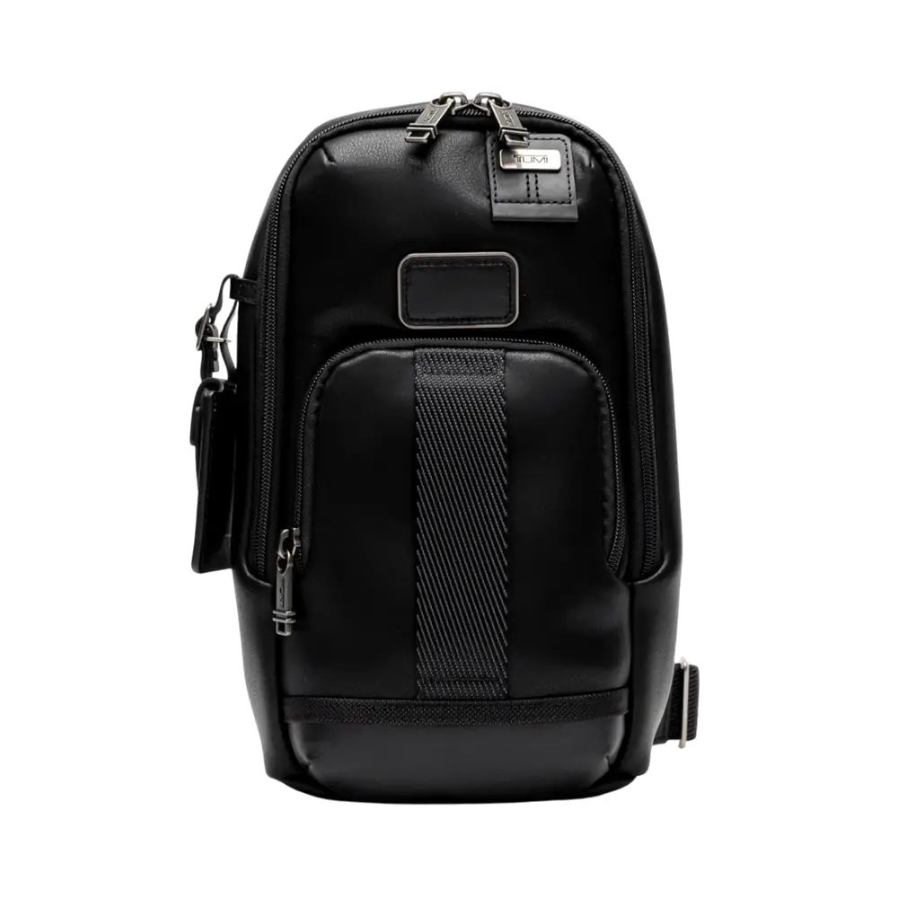 Tumi Fife Slim Leather Sling Bag Black – voilà.id