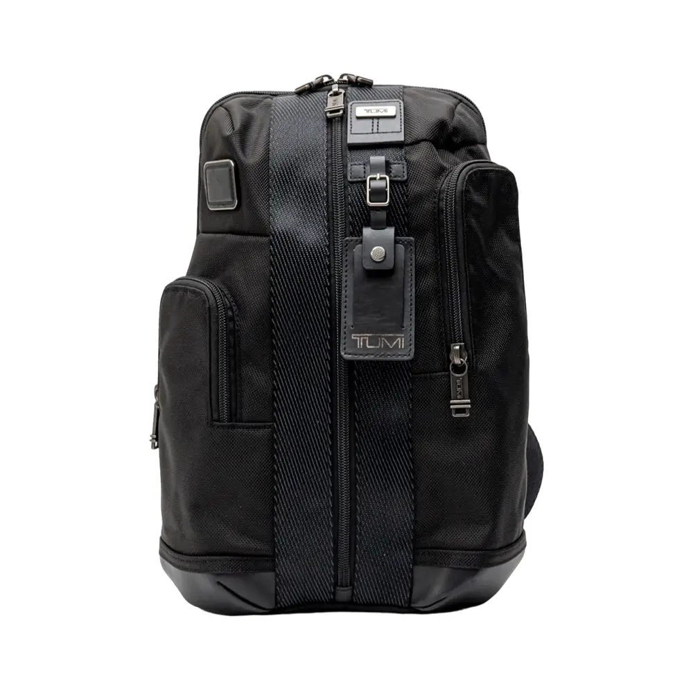 Tumi Higgins Sling Bag Black Grey – voilà.id