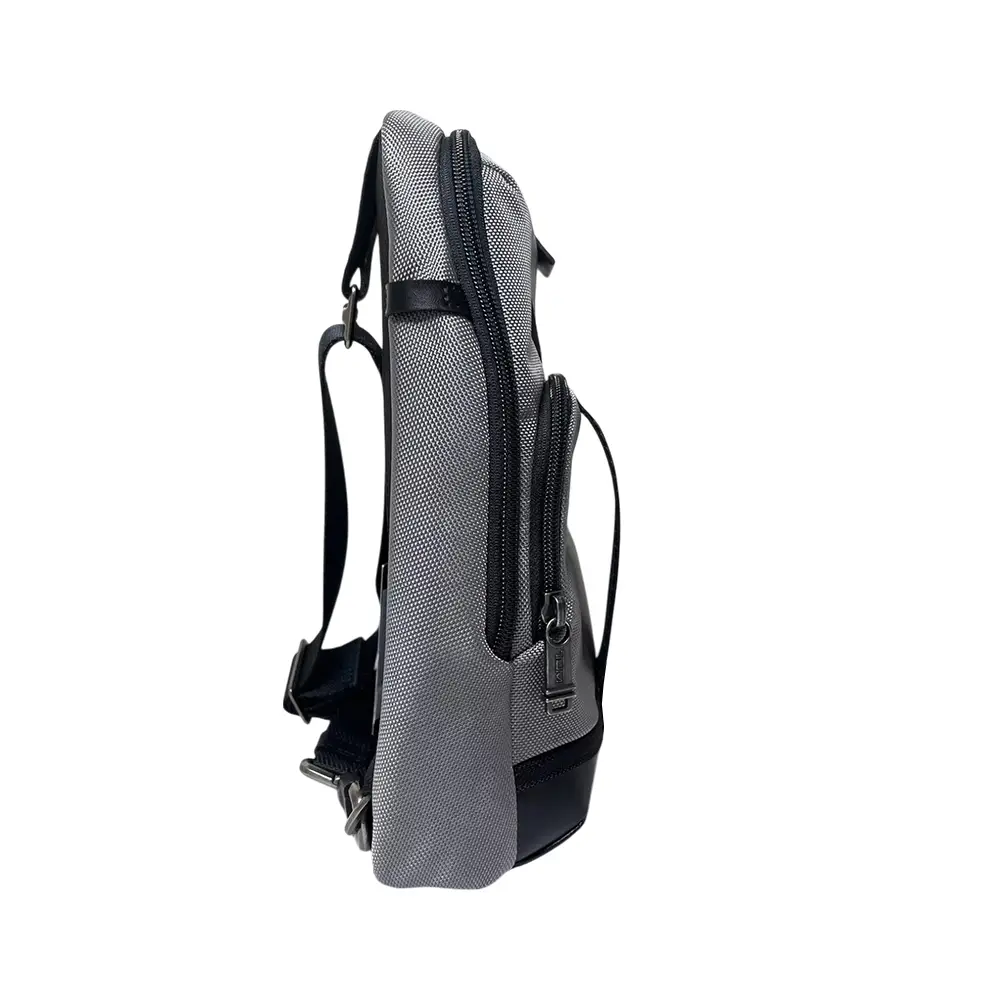 Tumi Fife Slim Sling Bag Black Grey Blue – voilà.id
