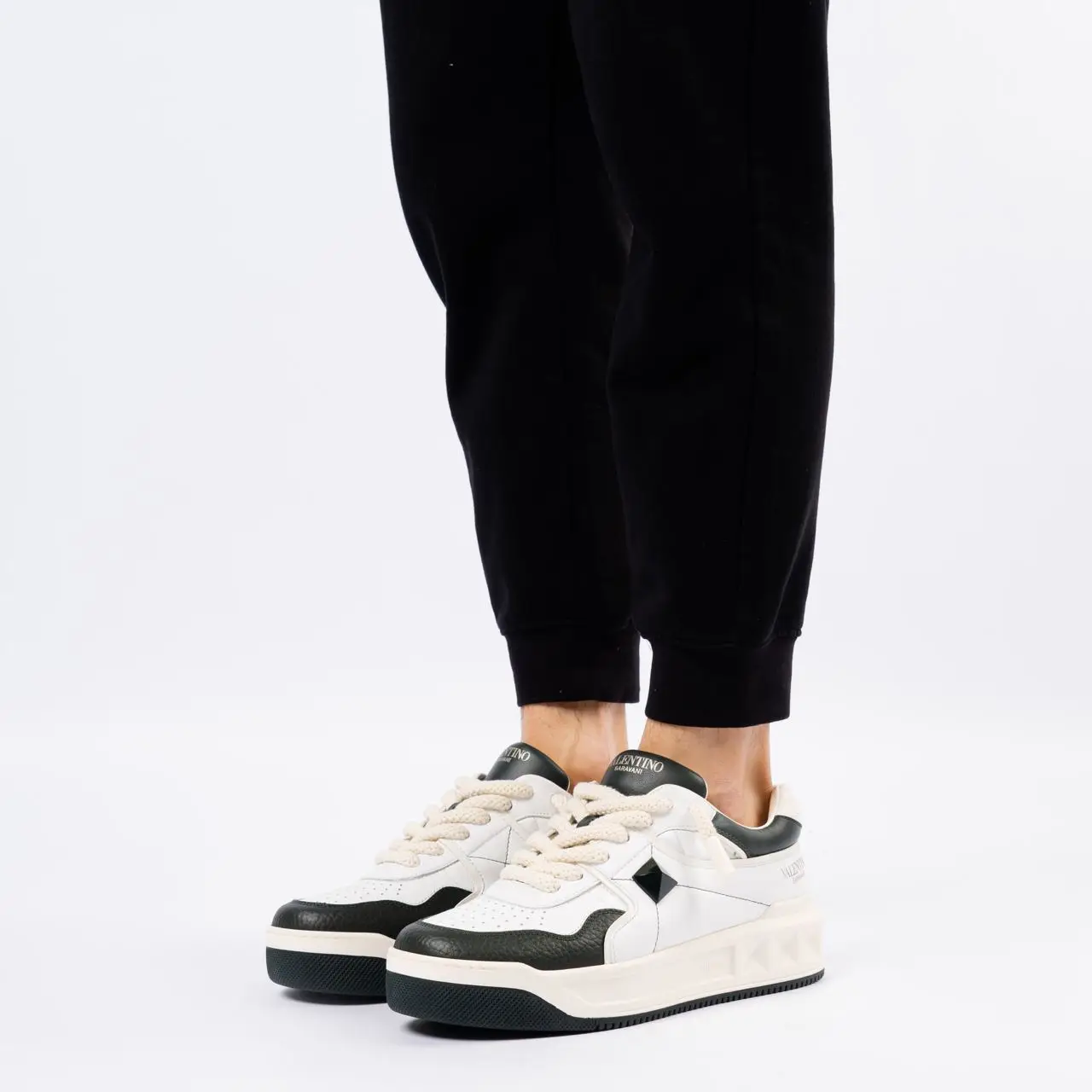 Valentino Garavani One Stud XL Nappa Leather Low-Top