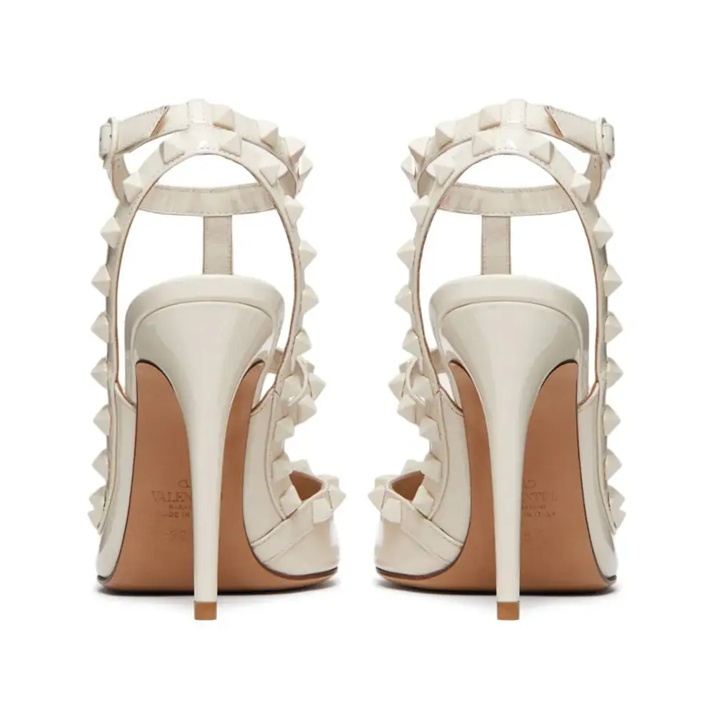 White valentino heels sales