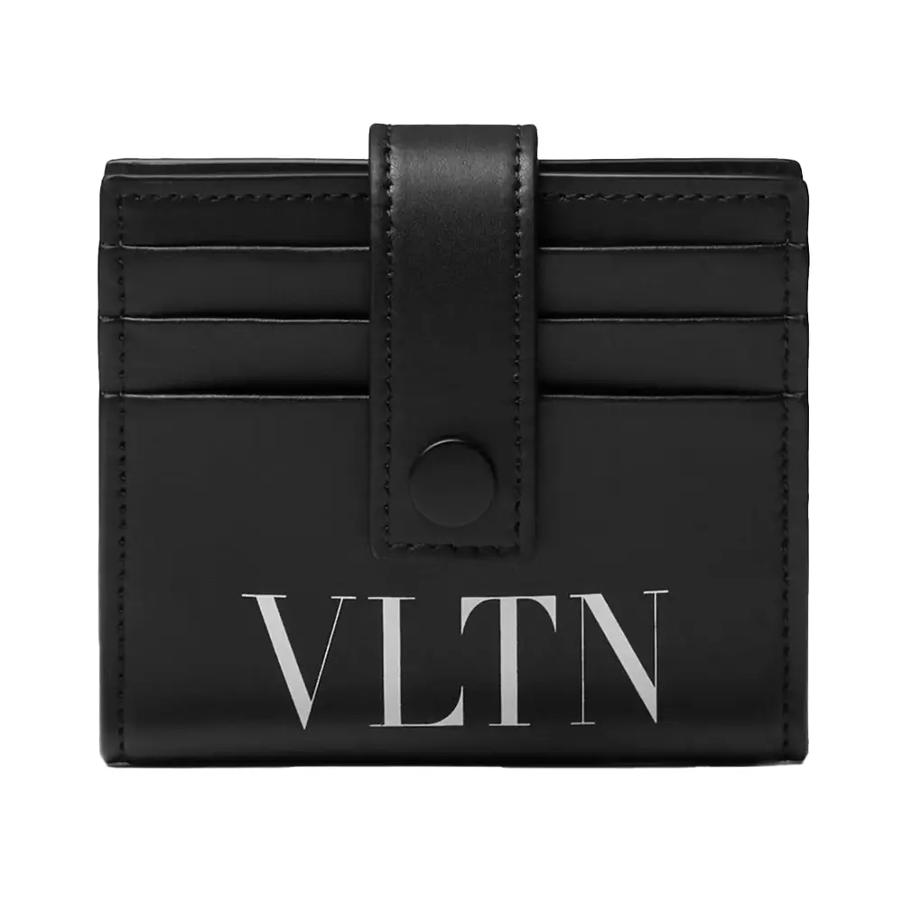☆人気☆【VALENTINO】☆Valentino VLTN logo card wallet☆ Valentino Garavani VLTN Logo Print Card Holder Black – voilà.id
