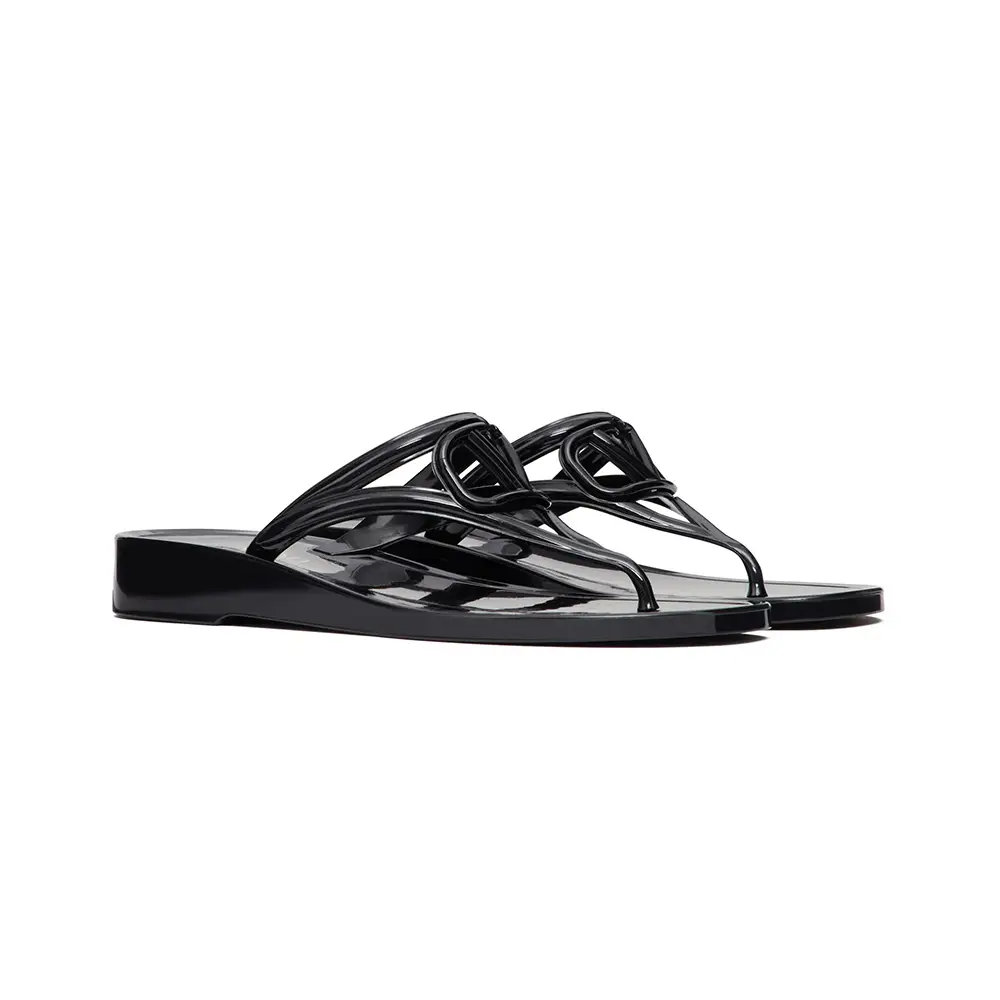 Valentino Garavani VLogo Signature Flip-Flops Plastic Black