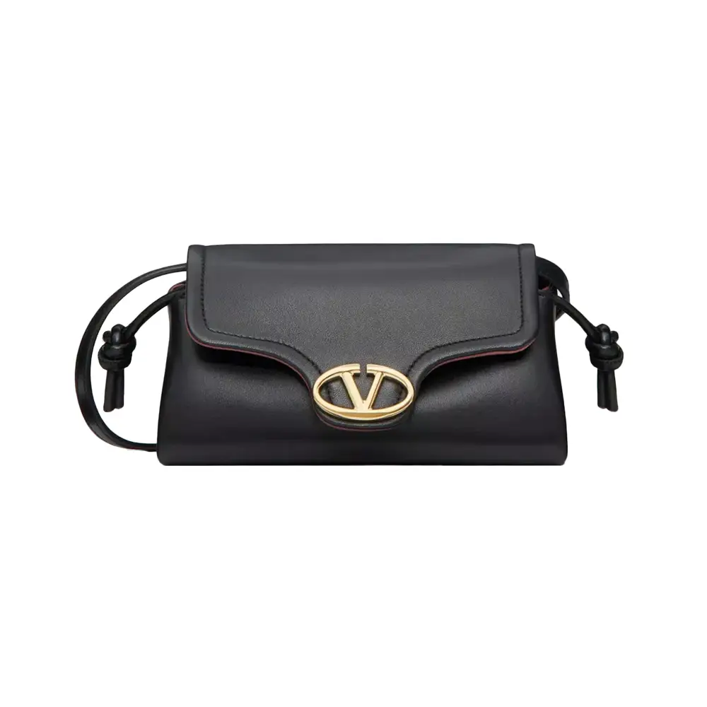 【Valentino】VLOGO MINI DRAWSTRING◆6W2P0AJ2SNP Valentino Garavani Mini VLOGO Drawstring Leather Shoulder