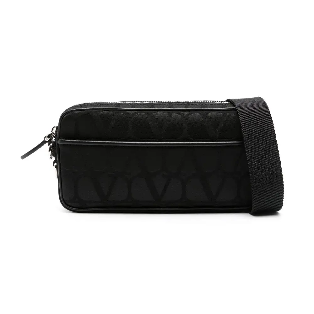 Valentino Garavani Toile Iconographe Messenger Bag Black