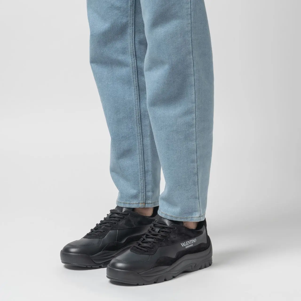 Valentino Garavani Gumboy Logo-print Leather Suede Trainers Valentino Garavani Gumboy Logo-print Leather Suede Trainers
