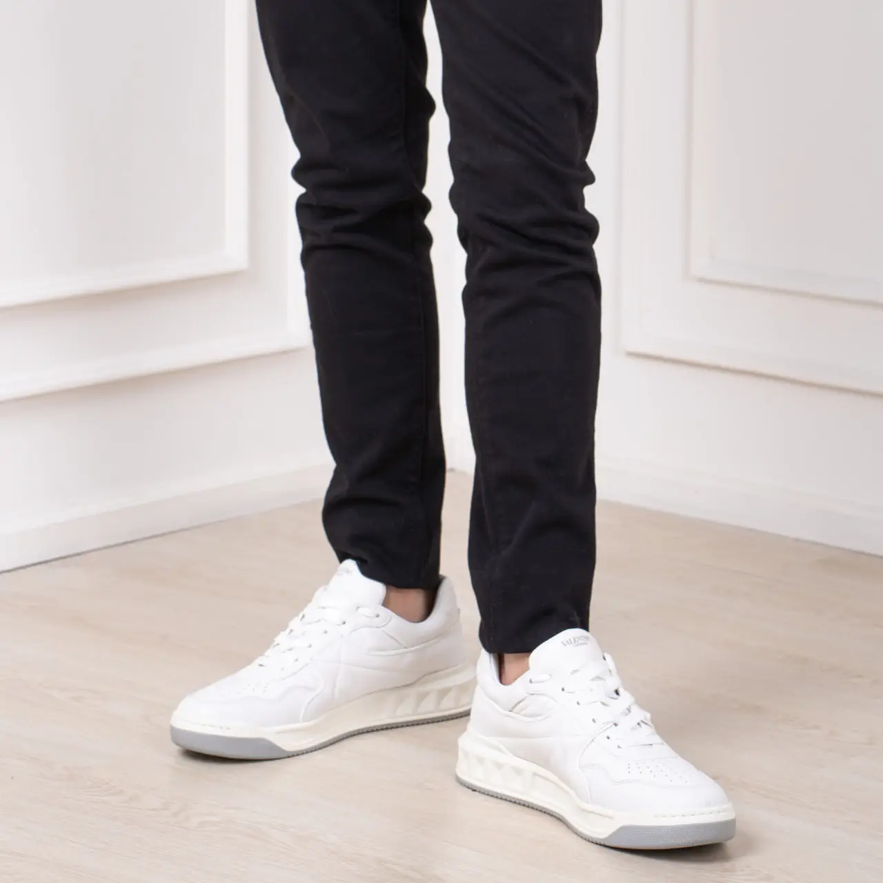 Valentino Garavani One Stud Nappa Leather Low-Top Sneaker