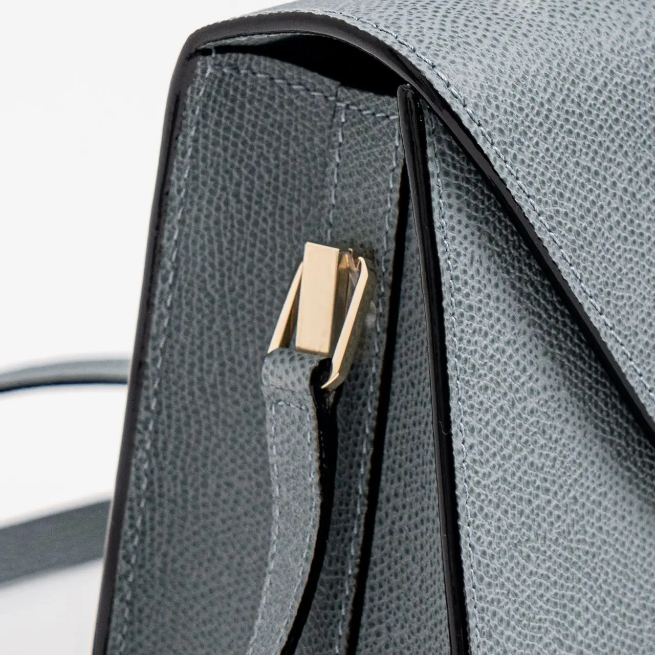 【関税送料込】Valextra Iside Crossbody Micro Bag Smokey Blue Women's Luxury Light blue Leather crossbody bag | Valextra Iside