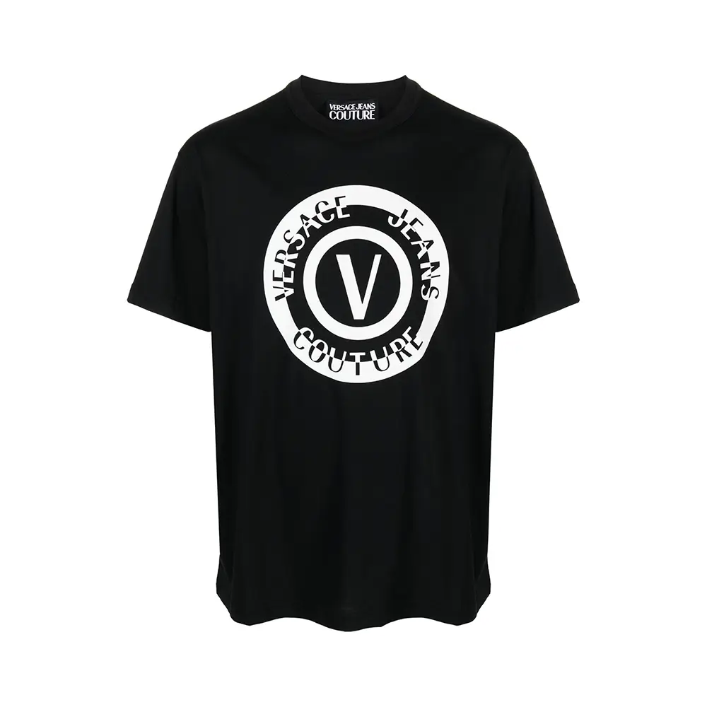★VERSACE★VエンブレムTシャツ V-Emblem Metallic Logo T-Shirt | VERSACE US