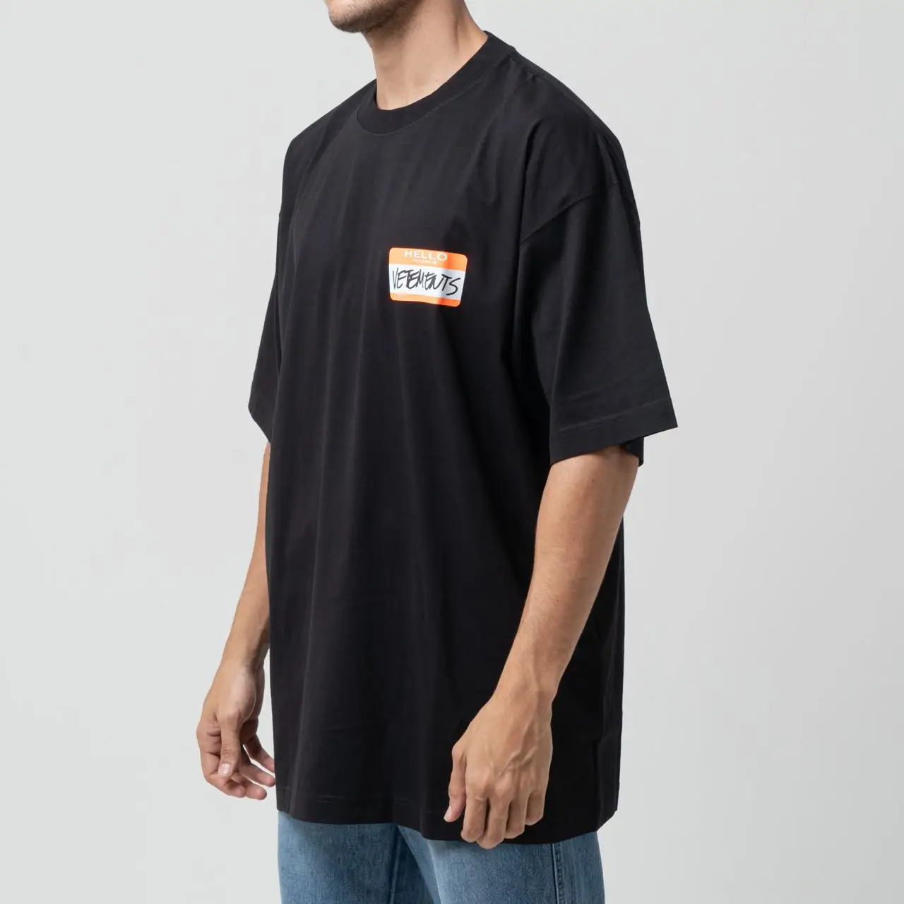 Vetements Hello My Name Print T-Shirt Black – voilà.id