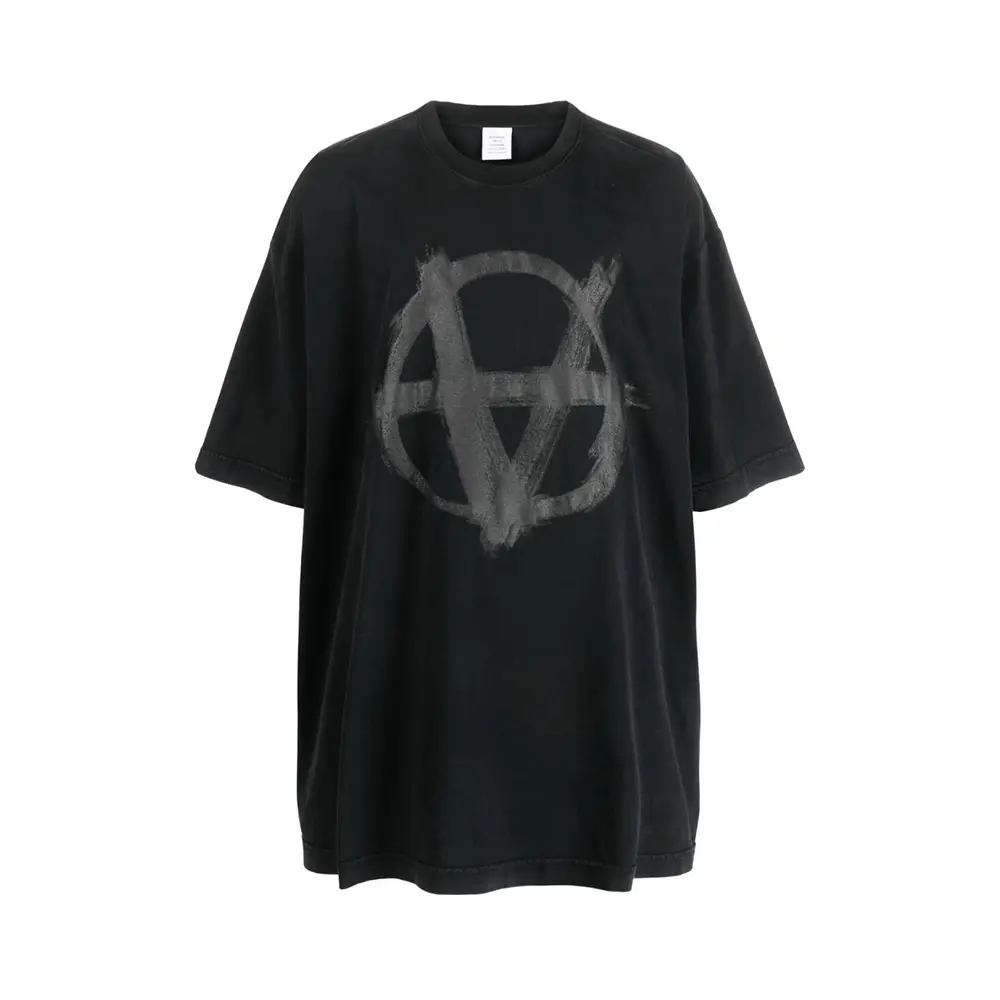 Vetements Reverse Anarchy T-Shirt Washed Black/Black – voilà.id