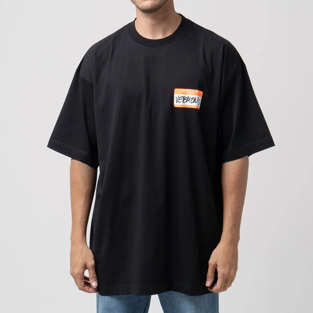 Vetements スウェット 黒 ハロー　hello Vetements スウェット 黒 ハロー hello - トップス