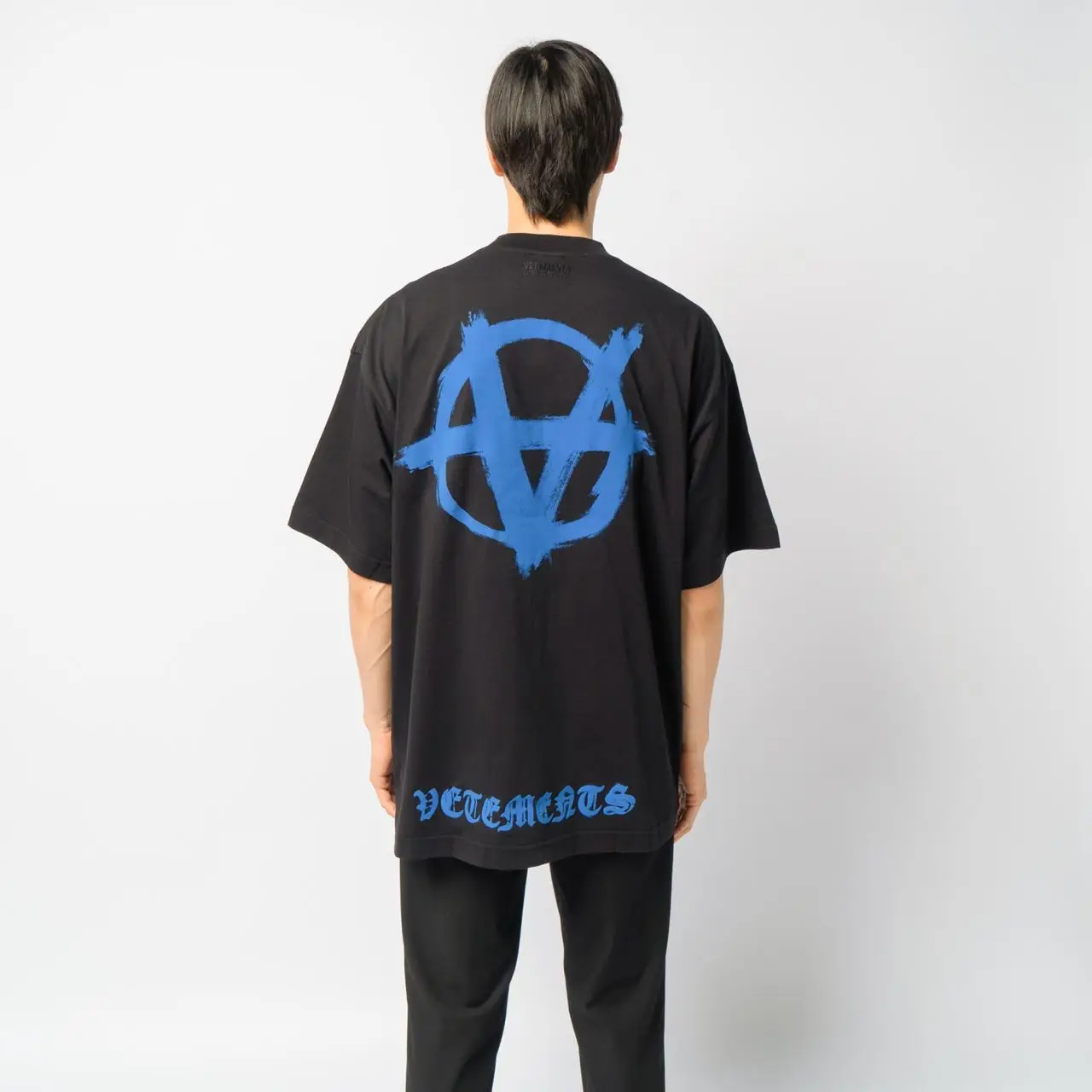 Vetements Double Anarchy T-Shirt Black Blue – voilà.id