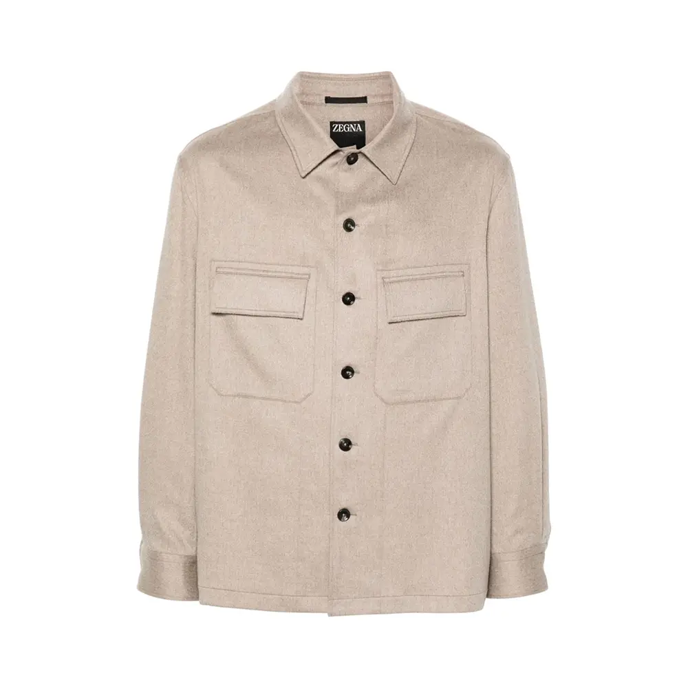 Zegna Oasi Cashmere Alba Overshirt Beige – voilà.id