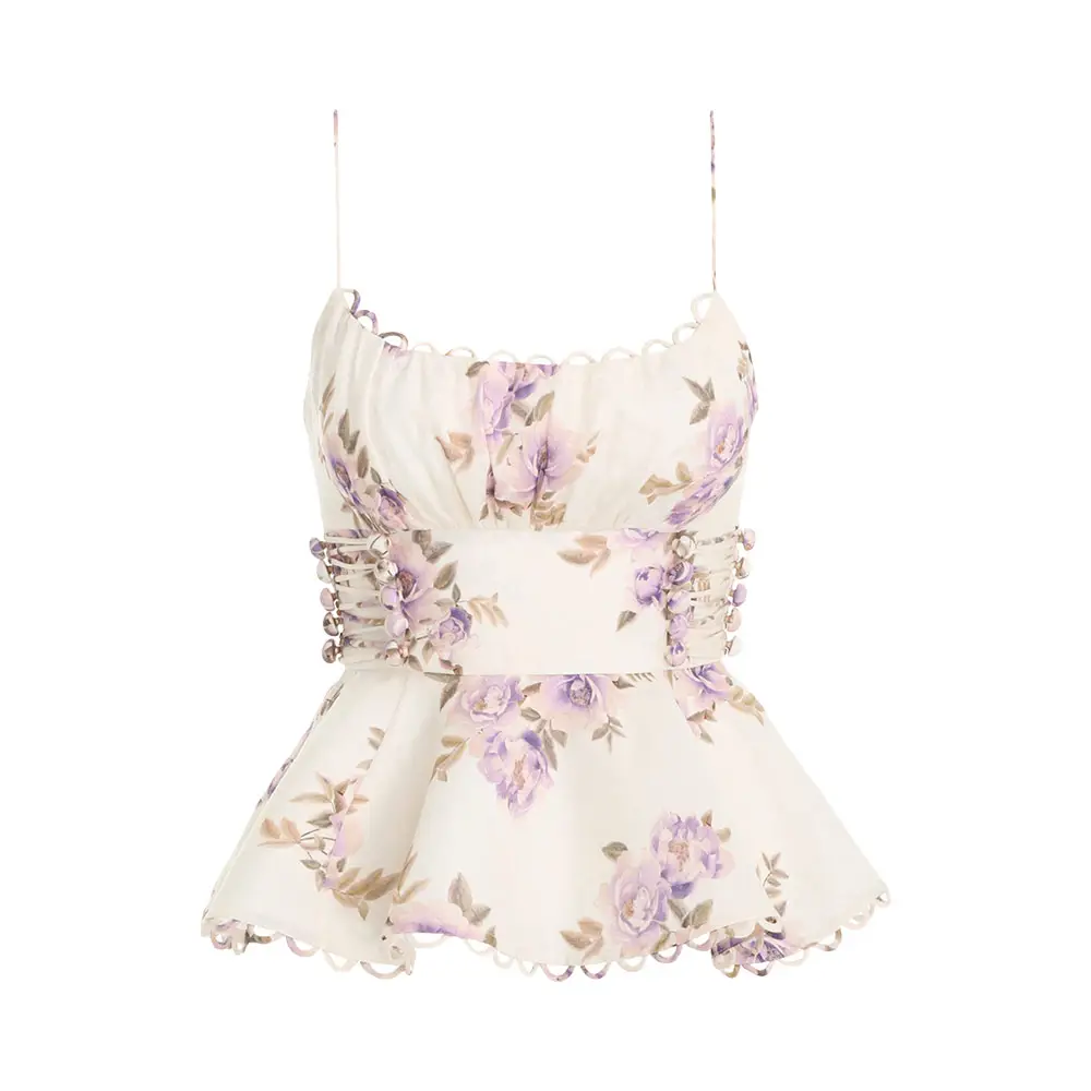 Zimmermann Rosa Laced Peplum Top Lilac Rose – voilà.id Zimmermann Rosa Laced Peplum Top Lilac Rose – voilà.id
