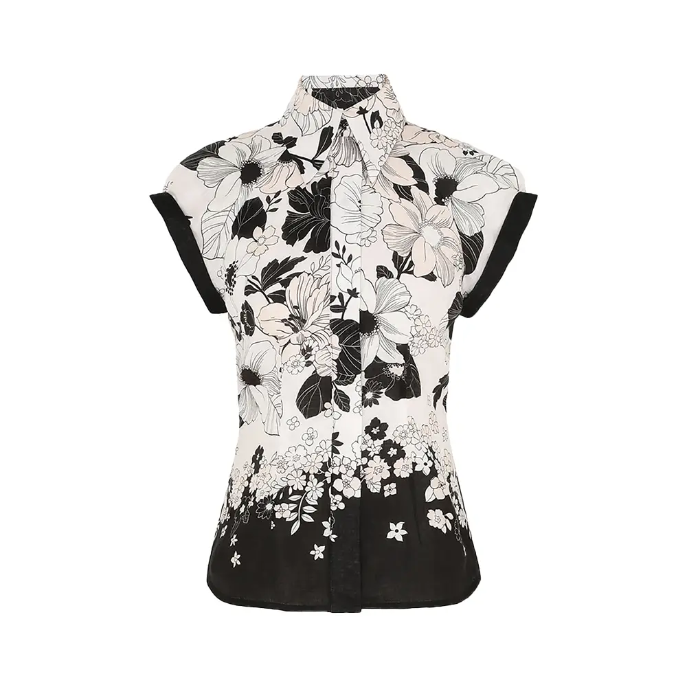 Tシャツ・カットソー Zimmermann SS25 BLOUSE WITH FLORAL PATTERN (0765TRS252 YFL) zimmermann-acacia-scallop-