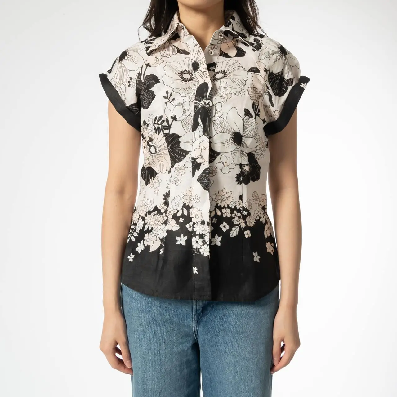 Tシャツ・カットソー Zimmermann FW25 'Rhiannon' shirt (4253TSS251 BLK) Rhiannon Fringe Denim Shirt | ZIMMERMANN | elysewalker